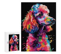 300 PCS Jigsaw Puzzles for Adults Colorful Poodle Art Jigsaw for Adults Relax Games Hand Speed Race for Is Ideal As A Gift 300 PCS