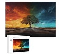 300 PCS Jigsaw Puzzles for Adults Colorful Sky Road to Nowhere Teenagers Puzzles Hands-on Game Improve Memory Parent-child Interaction 300 PCS