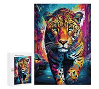 300 PCS Jigsaw Puzzles for Adults Colorful Urban Leopard Puzzles for Adults DIY Toys Home Decoration Difficult And Challenge 300 PCS