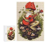 300 PCS Jigsaw Puzzles for Adults Cottagecore Frog Guitar Jigsaws for Adults DIY Toys Analysis And Logic Unique Gifts for Birthday And Christmas 300 PCS