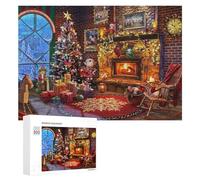 300 PCS Jigsaw Puzzles for Adults Cozy Christmas Room Puzzle Jigsaw for Adults Relax Games For Family Fun for Is Ideal As A Gift 300 PCS