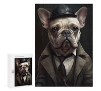300 PCS Jigsaw Puzzles for Adults Cream French Bulldog Mafia Jigsaw Puzzle Hands-on Game But Fun And Humorous Birthday And Unique Gifts 300 PCS