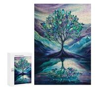 300 PCS Jigsaw Puzzles for Adults Crystal Tree Reflection Jigsaw for Adults Relax Games Hand Speed Race for Is Ideal As A Gift 300 PCS