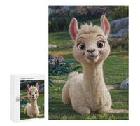 300 PCS Jigsaw Puzzles for Adults Cute Smiling Llama Puzzles for Adults Fun Games Precision Cutting Birthday And Unique Gifts 300 PCS