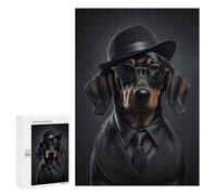 300 PCS Jigsaw Puzzles for Adults Dachshund Mafia Boss Jigsaw Puzzle Hands-on Game But Fun And Humorous Birthday And Unique Gifts 300 PCS