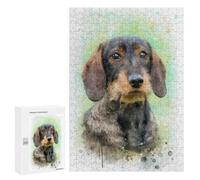 300 PCS Jigsaw Puzzles for Adults Dachshund Watercolor Jigsaw Puzzle Hands-on Game But Fun And Humorous Birthday And Unique Gifts 300 PCS