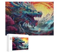 300 PCS Jigsaw Puzzles for Adults Dragon's Majesty A Mythical Landscape Jigsaw for Adults Relax Games For Family Fun for Is Ideal As A Gift 300 PCS