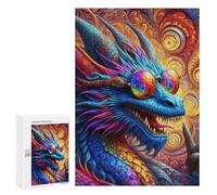 300 PCS Jigsaw Puzzles for Adults Dragons Specatacle Jigsaw for Adults Relax Games Hand Speed Race for Is Ideal As A Gift 300 PCS