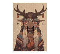 300 PCS Jigsaw Puzzles for Adults Druid Girl Adult Jigsaw Puzzle Brain Teaser Game Difficult Challenge Difficult And Challenge 300 PCS