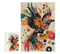 300 PCS Jigsaw Puzzles for Adults Dynamic Eagle in Flight A Bold Pop Art Display Abstract Eagle Artwork Jigsaw for Adults Relax Games Hand Speed Race for Is Ideal As A Gift 300 PCS