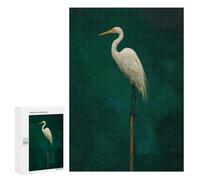 300 PCS Jigsaw Puzzles for Adults Elegant White Heron on A Perch Jigsaw Puzzle Family Games Perfect Decoration Birthday And Unique Gifts 300 PCS