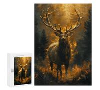 300 PCS Jigsaw Puzzles for Adults Elk in Snowy Meadow Jigsaws for Adults DIY Toys Analysis And Logic Unique Gifts for Birthday And Christmas 300 PCS