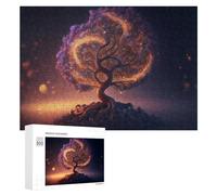 300 PCS Jigsaw Puzzles for Adults Enchanted Celestial Tree Jigsaw for Adults Family Games Presents for Women Parent-child Interaction 300 PCS