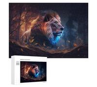 300 PCS Jigsaw Puzzles for Adults Enchanted Lion in Autumn Forest Puzzles for Adults DIY Toys Home Decoration Difficult And Challenge 300 PCS