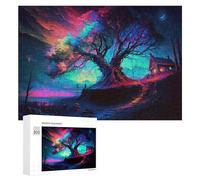 300 PCS Jigsaw Puzzles for Adults Enchanted Tree at Twilight Jigsaw for Adults Relax Games For Family Fun for Is Ideal As A Gift 300 PCS