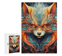 300 PCS Jigsaw Puzzles for Adults Flame Fox Mystic Artwork Jigsaw for Adults Relax Games For Family Fun for Is Ideal As A Gift 300 PCS