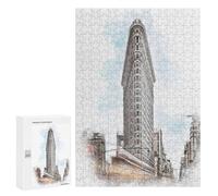 300 PCS Jigsaw Puzzles for Adults Flatiron Building New York Adult Puzzles Toy Wall Decor But Fun And Humorous Parent-child Interaction 300 PCS
