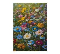 300 PCS Jigsaw Puzzles for Adults Floral Wildflower Field Adult Jigsaw Puzzle Brain Teaser Game Difficult Challenge Difficult And Challenge 300 PCS