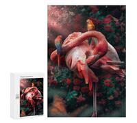 300 PCS Jigsaw Puzzles for Adults Funky Flamingo Jigsaw for Adults Brain Teaser Game Birthday Present Difficult And Challenge 300 PCS