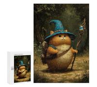 300 PCS Jigsaw Puzzles for Adults Funny Cat Wizard in Forest Jigsaw Puzzle Hands-on Game But Fun And Humorous Birthday And Unique Gifts 300 PCS
