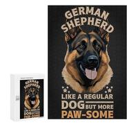 300 PCS Jigsaw Puzzles for Adults Funny German Shepherd Puzzle for Adults DIY Toys Precision Cutting Unique Gifts for Birthday And Christmas 300 PCS