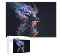 300 PCS Jigsaw Puzzles for Adults Galactic Deer Cosmic Artwork -3 Puzzles for Adults DIY Toys Home Decoration Difficult And Challenge 300 PCS