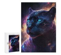 300 PCS Jigsaw Puzzles for Adults Galactic Panther Portrait -1 Jigsaw for Adults Brain Teaser Game Birthday Present Difficult And Challenge 300 PCS
