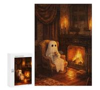 300 PCS Jigsaw Puzzles for Adults Ghostly Tea Time Jigsaw for Adults Relax Games Hand Speed Race for Is Ideal As A Gift 300 PCS