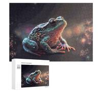 300 PCS Jigsaw Puzzles for Adults Glowing Fantasy Frog Artwork Teenagers Puzzles Hands-on Game Improve Memory Parent-child Interaction 300 PCS