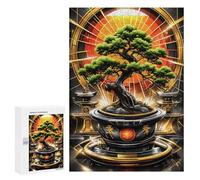 300 PCS Jigsaw Puzzles for Adults Golden Bonsai Kintsugi Jigsaw for Adults Relax Games Hand Speed Race for Is Ideal As A Gift 300 PCS