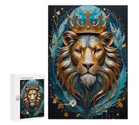 300 PCS Jigsaw Puzzles for Adults Golden Lion Kintsugi Jigsaw for Adults Relax Games Hand Speed Race for Is Ideal As A Gift 300 PCS