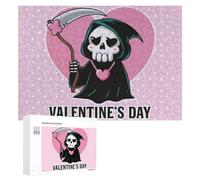 300 PCS Jigsaw Puzzles for Adults Grim Reaper Valentines Day Jigsaw Puzzle Family Games Perfect Decoration Birthday And Unique Gifts 300 PCS