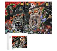 300 PCS Jigsaw Puzzles for Adults Halloween Horror Scene Jigsaw for Adults Relax Games For Family Fun for Is Ideal As A Gift 300 PCS