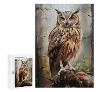 300 PCS Jigsaw Puzzles for Adults Horned Owl Eagle Owl Puzzles for Adults Fun Games Precision Cutting Birthday And Unique Gifts 300 PCS