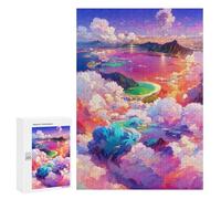300 PCS Jigsaw Puzzles for Adults Island Paradise Beyond The Clouds Jigsaw for Adults Family Games Presents for Women Parent-child Interaction 300 PCS