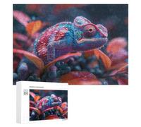 300 PCS Jigsaw Puzzles for Adults Jigsaw A Chameleon Blending Adult Jigsaw Puzzle Brain Teaser Game Wall Decoration Fun at Home Activities, 300 PCS