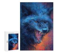 300 PCS Jigsaw Puzzles for Adults Jigsaw Aggressive Wolf Painting Adult Puzzles Relaxing Games Enhance Memory Christmas Birthday Gifts 300 PCS