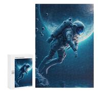 300 PCS Jigsaw Puzzles for Adults Jigsaw Astronaut in The Ocean Adult Jigsaw Brain Teaser Game Hand Speed Race Challenging Game Gifts 300 PCS