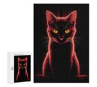 300 PCS Jigsaw Puzzles for Adults Jigsaw Cat Fire Cat Adult Jigsaw Brain Teaser Game Hand Speed Race Challenging Game Gifts 300 PCS