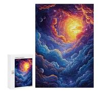 300 PCS Jigsaw Puzzles for Adults Jigsaw Cosmic Dawn Adult Jigsaw Brain Teaser Game Hand Speed Race Challenging Game Gifts 300 PCS