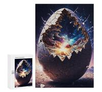 300 PCS Jigsaw Puzzles for Adults Jigsaw Crack in The Space Egg Adult Jigsaw Brain Teaser Game Hand Speed Race Challenging Game Gifts 300 PCS