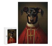 300 PCS Jigsaw Puzzles for Adults Jigsaw Doberman The Pope Adult Jigsaw Puzzle Brain Teaser Game Wall Decoration Fun at Home Activities, 300 PCS