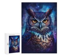 300 PCS Jigsaw Puzzles for Adults Jigsaw Galactic Owl Art Print-1 Adult Puzzles Relaxing Games Enhance Memory Christmas Birthday Gifts 300 PCS
