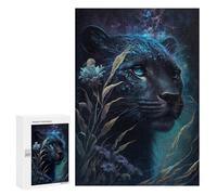 300 PCS Jigsaw Puzzles for Adults Jigsaw Galactic Panther with Flowers Adult Puzzles Relaxing Games Enhance Memory Christmas Birthday Gifts 300 PCS