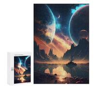300 PCS Jigsaw Puzzles for Adults Jigsaw Galactic Space Exploration Adult Jigsaw Brain Teaser Game Hand Speed Race Challenging Game Gifts 300 PCS