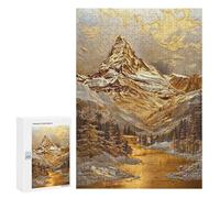 300 PCS Jigsaw Puzzles for Adults Jigsaw Gilded Matterhorn Majesty Adult Puzzles Relaxing Games Enhance Memory Christmas Birthday Gifts 300 PCS