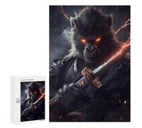 300 PCS Jigsaw Puzzles for Adults Jigsaw Gorilla Samurai Warrior Animal Adult Puzzles Relaxing Games Enhance Memory Christmas Birthday Gifts 300 PCS