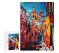 300 PCS Jigsaw Puzzles for Adults Jigsaw Mexico City Art Adult Jigsaw Brain Teaser Game Hand Speed Race Challenging Game Gifts 300 PCS