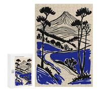 300 PCS Jigsaw Puzzles for Adults Jigsaw Minimalist Landscape with Mountain And Trees Adult Puzzles Relaxing Games Enhance Memory Christmas Birthday Gifts 300 PCS