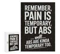 300 PCS Jigsaw Puzzles for Adults Jigsaw Pain Is Temporary, Abs Are Too Adult Puzzles Relaxing Games Enhance Memory Christmas Birthday Gifts 300 PCS